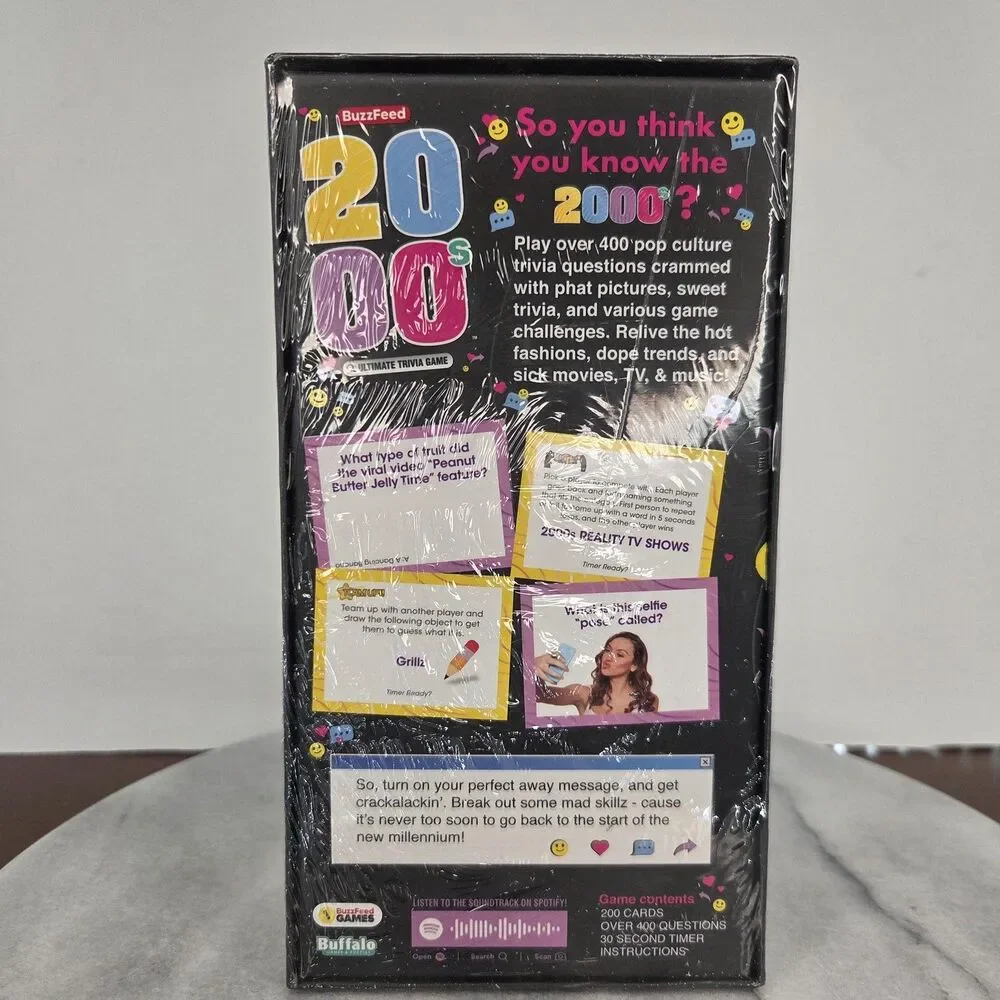 Buffalo Games BuzzFeed 2000s Ultimate Trivia Party Game 400+ Qs New Sealed - Picture 2 of 6